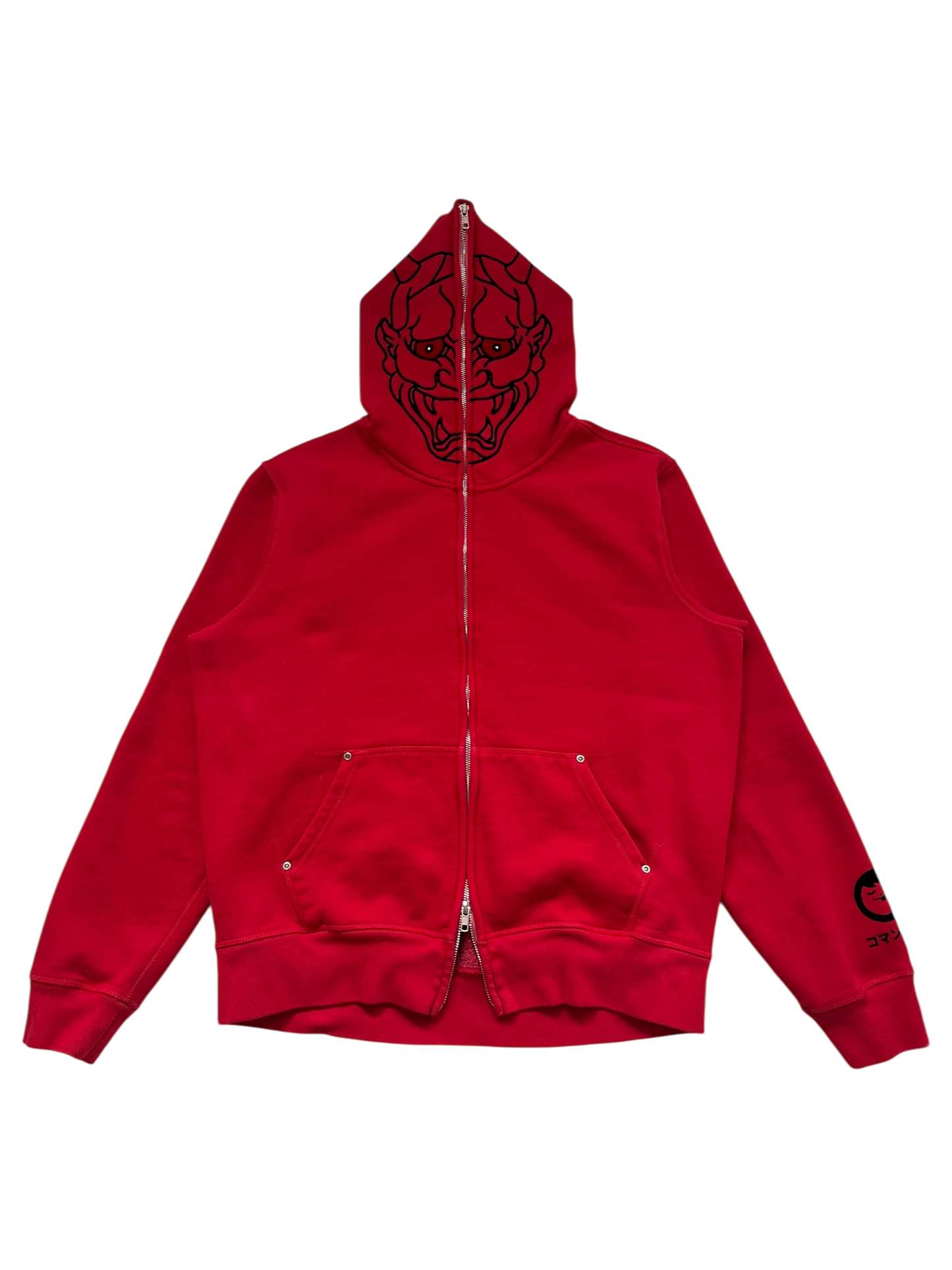 1 of 1 Red Hannya Full-Zip Hoodie