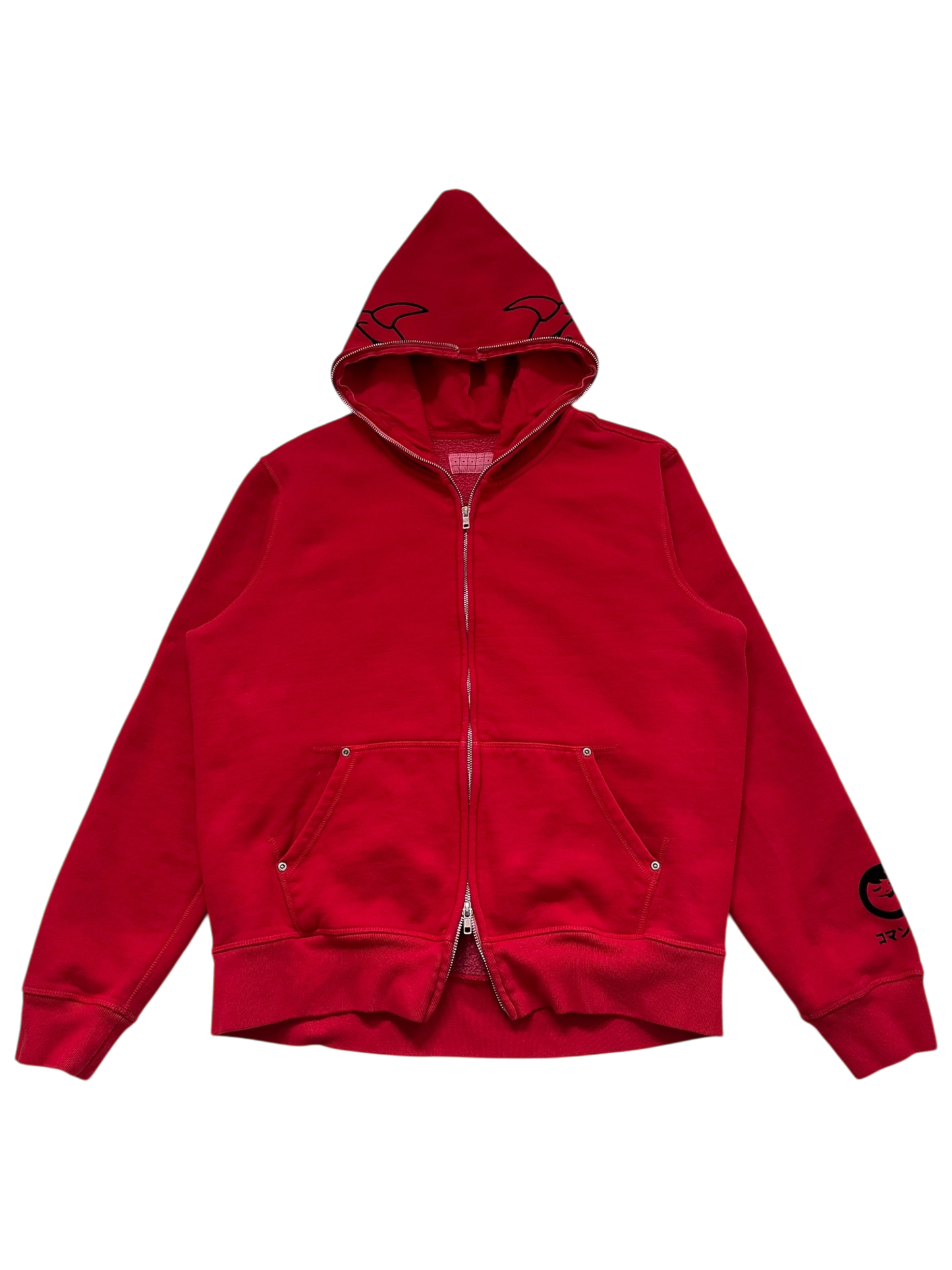 1 of 1 Red Hannya Full-Zip Hoodie
